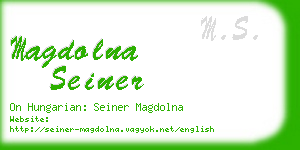 magdolna seiner business card